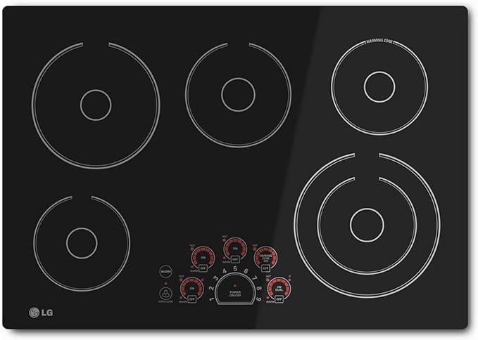 LG Black Radiant Electric Cooktop